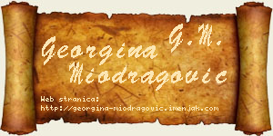 Georgina Miodragović vizit kartica